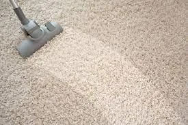Aspirador de pó limpando tapete claro em ambiente interno.